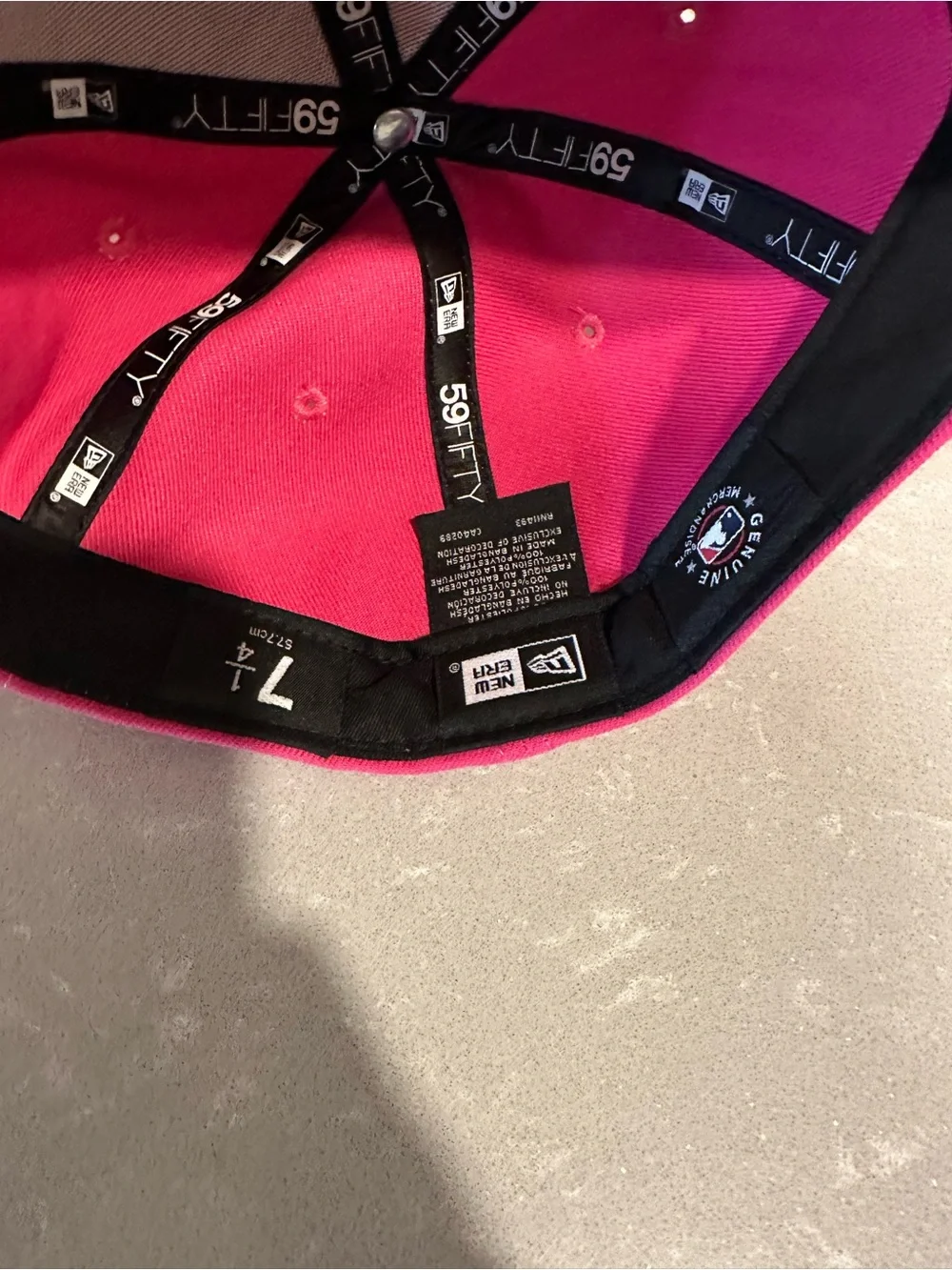 New Era Kids Los Angeles Dodgers Hot Pink Snapback Hat with White Logo